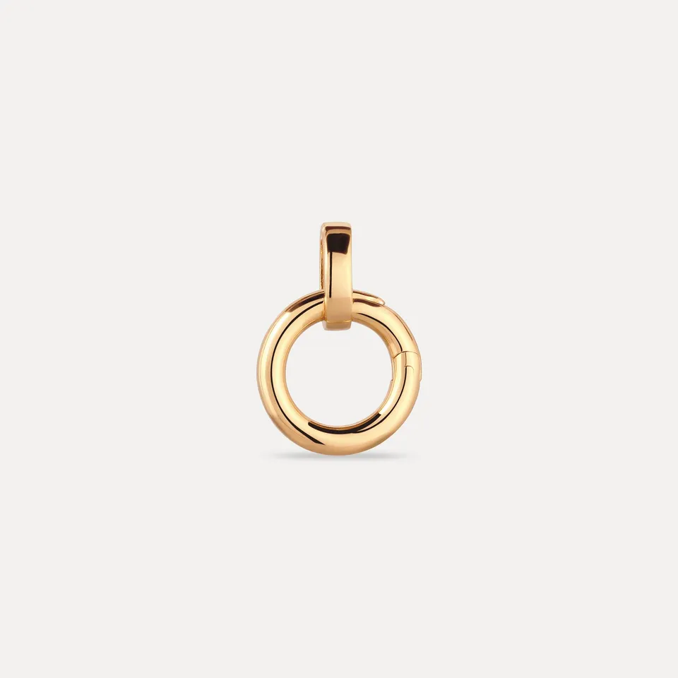 Stilnest Charm Anhänger 24k Gold Vermeil offen