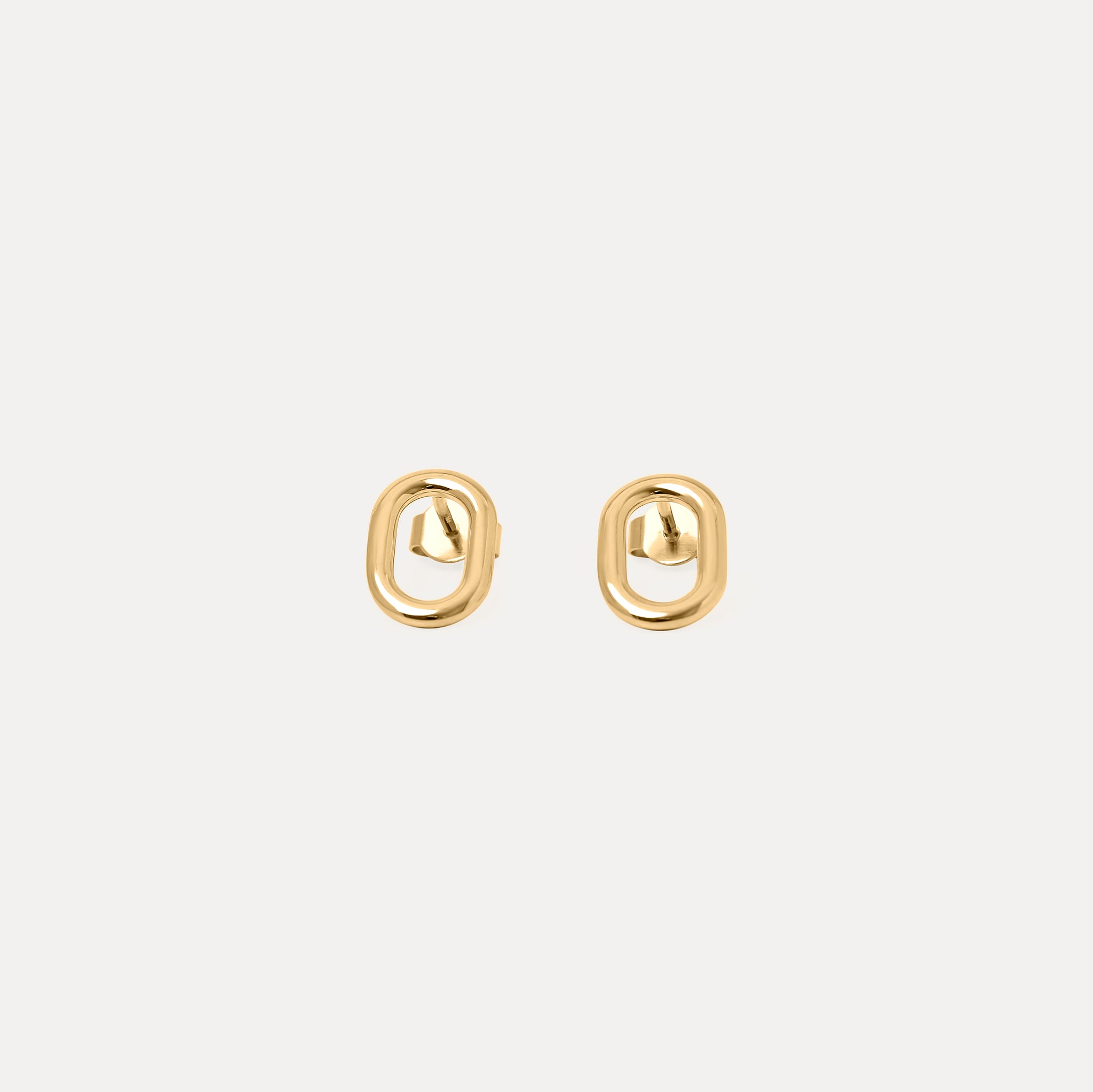 Stilnest O Bold Ohrstecker 585 Gold oval Enhancer