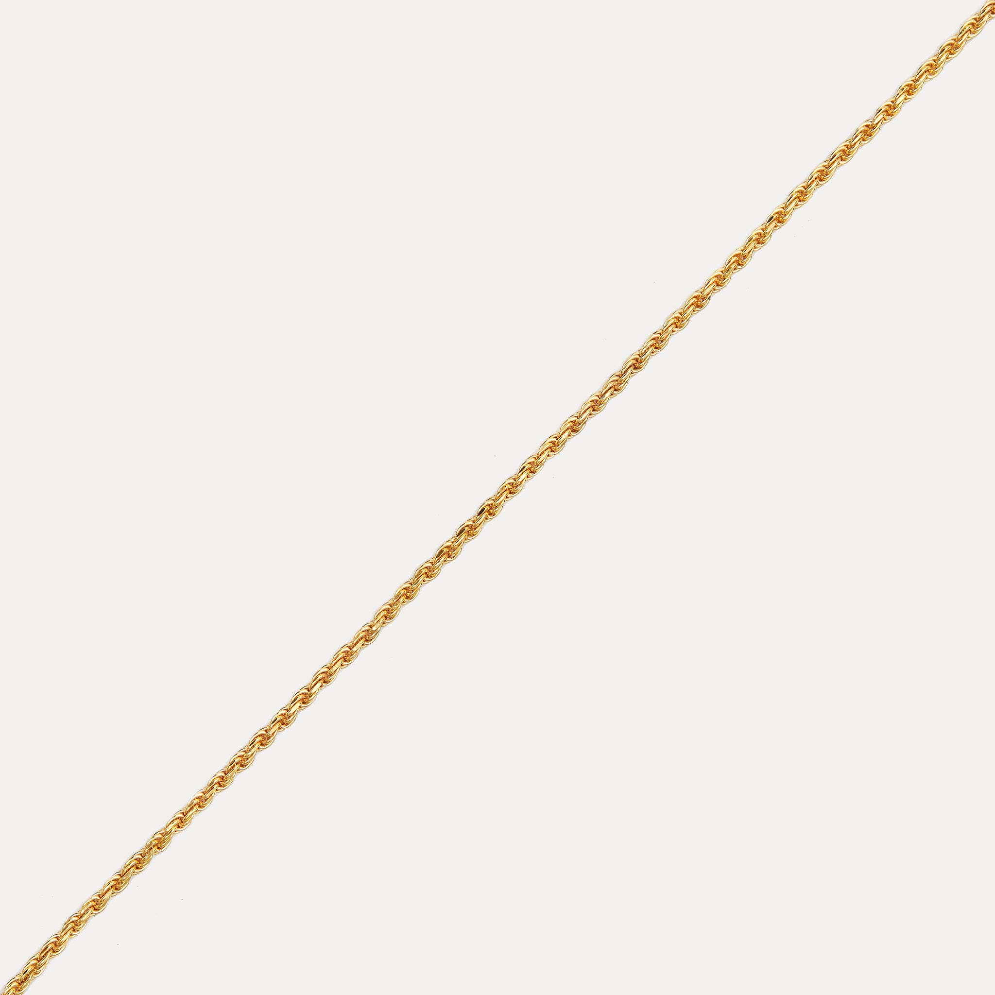 Stilnest Thin Kordelkette Halskette 24k Gold Vermeil 45 cm