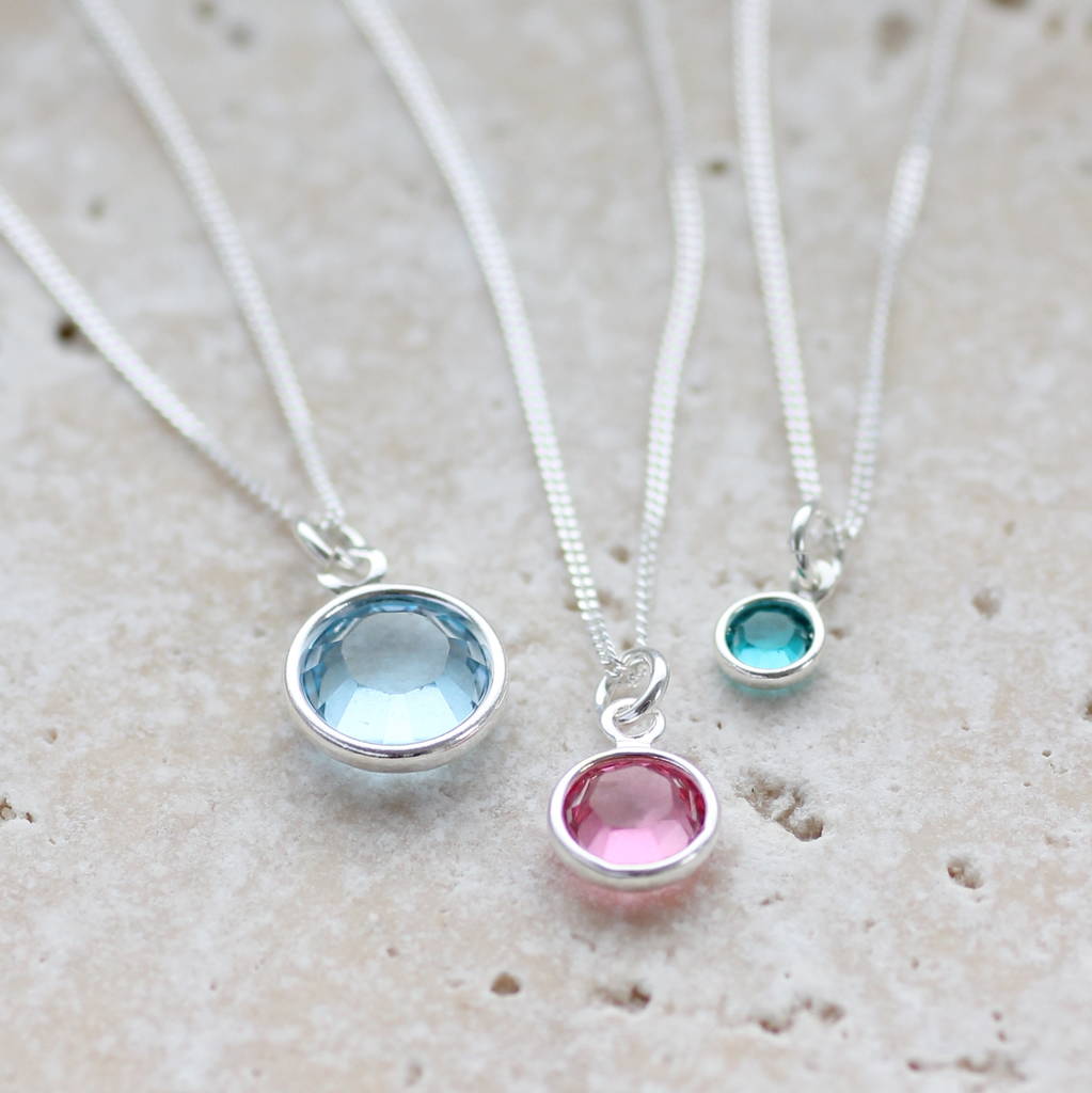 JOY by Corrine Smith Swarovski Birthstone Halskette Silber 40 cm