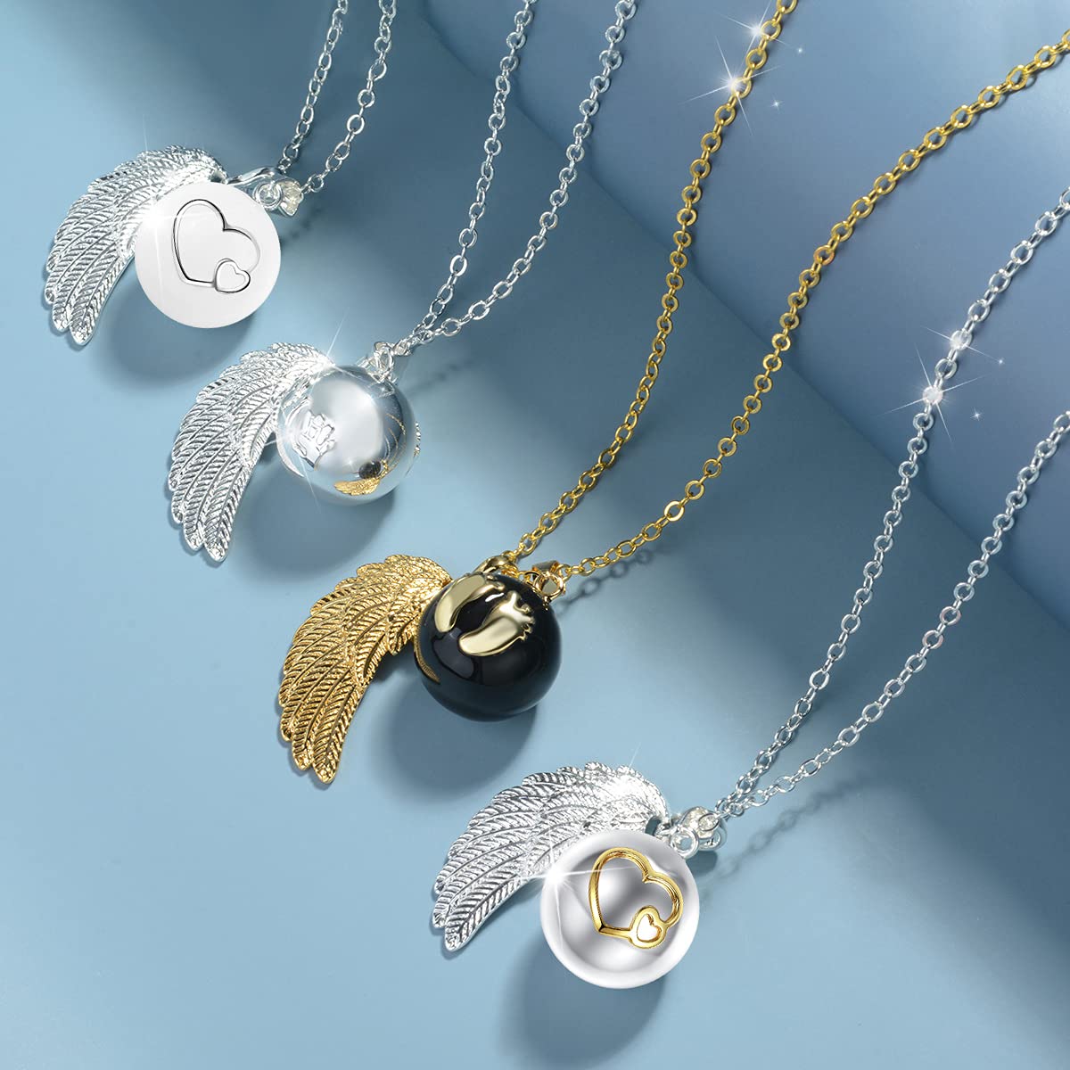 Eudora Harmony Bola Klangkugel Kette Doppelherz 114cm