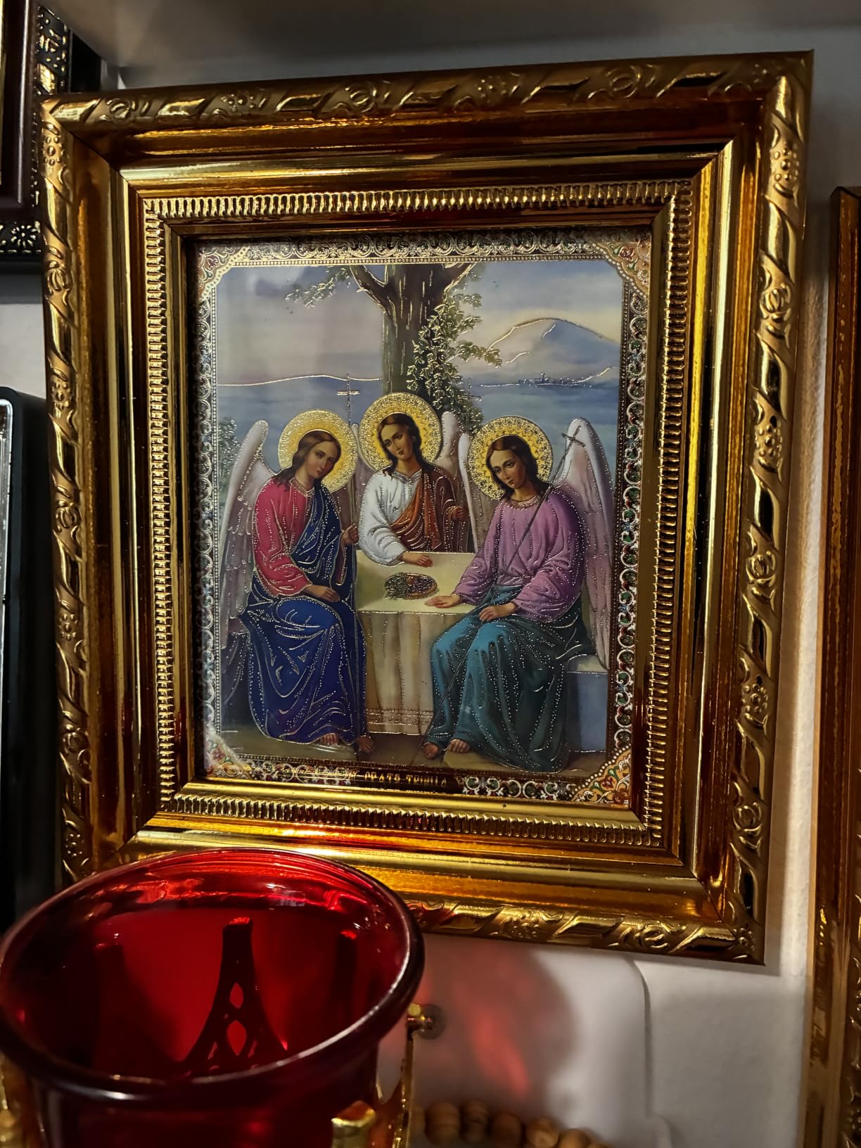 NKlaus RELIGIOUS ICONS Ikone Heilige Dreifaltigkeit 14x16cm