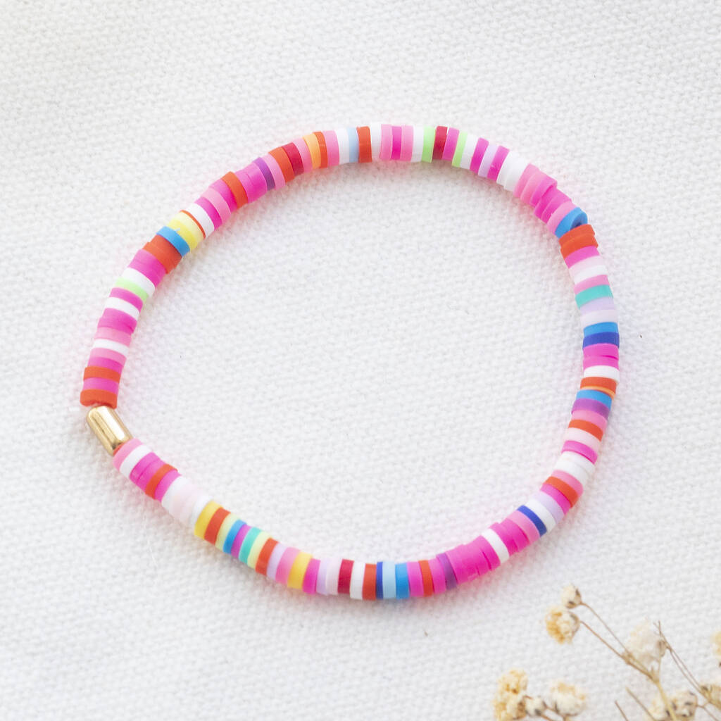 Joy by Corrine Smith Disc Stretch Armband Bunt Initial