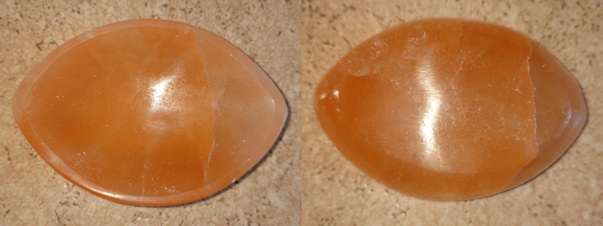 NKlaus Healing Crystals Selenit Schale Orange 10,5cm