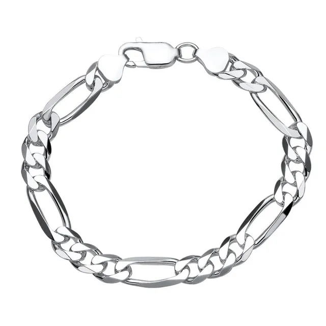 JEWLIX Panzerarmbänder Figaroarmband FA0080 Silber 21 cm 8 mm