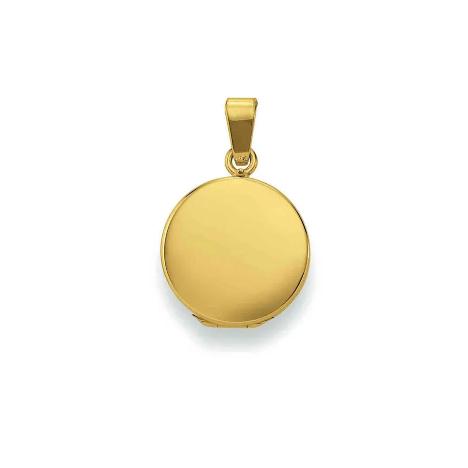 Eugen Rühle Medaillon rund 16mm Anhänger 333 Gelbgold