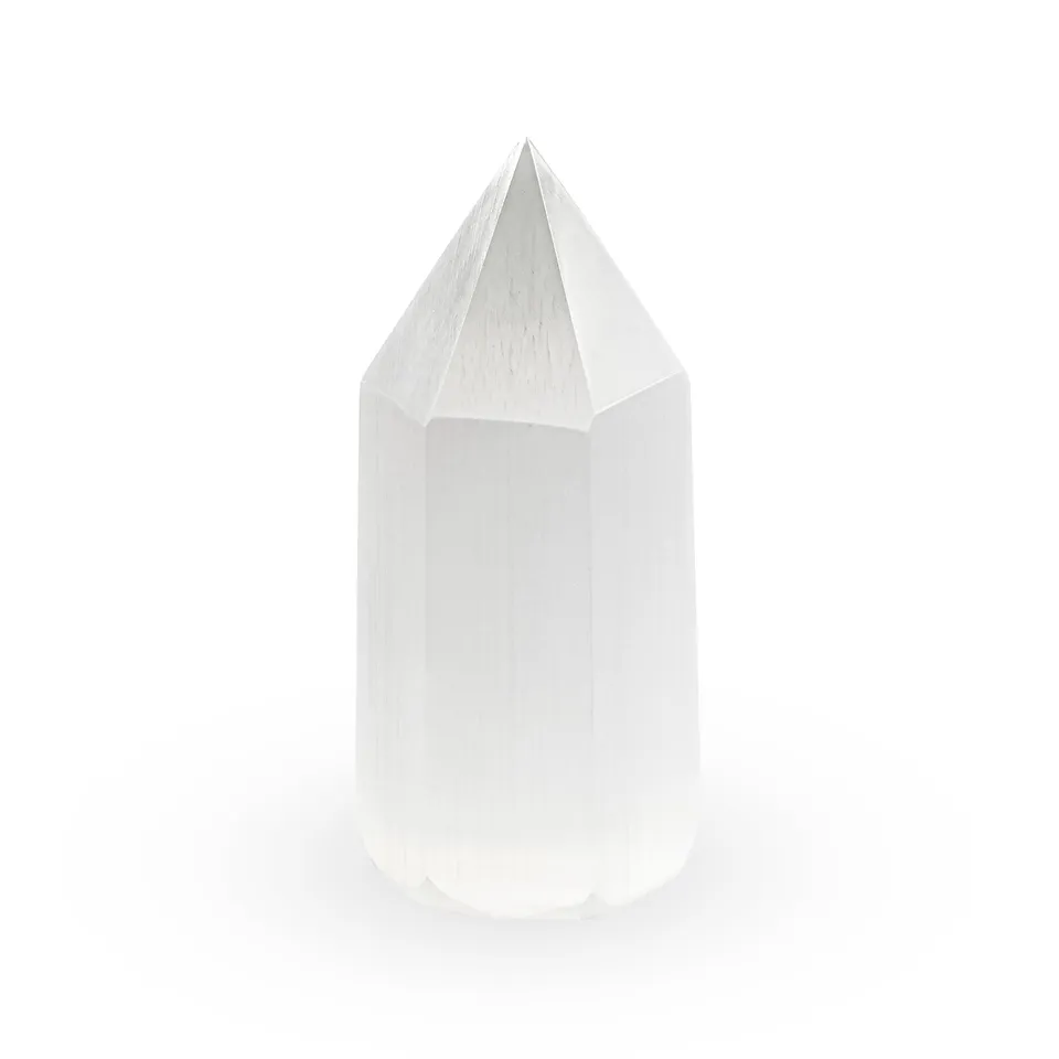 NKlaus Healing Crystals Selenit Prisma 10cm Spitze