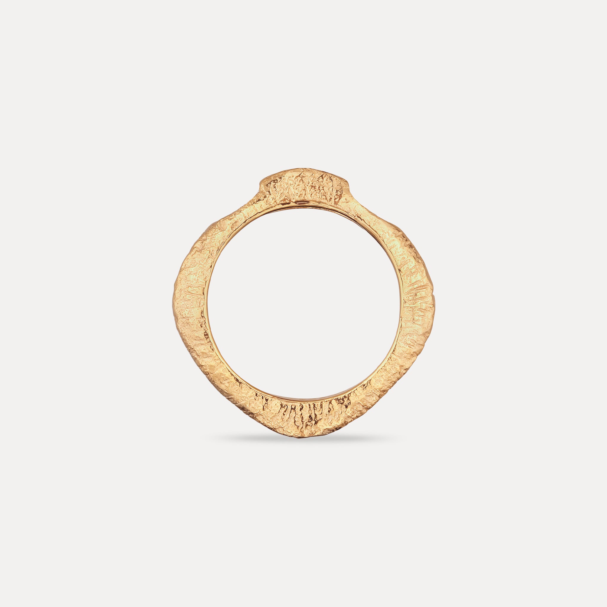 Stilnest Rings Contour Ring Anhänger Antique Gold Vermeil