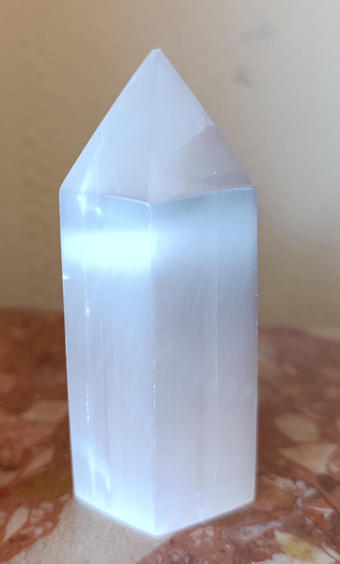 NKlaus Healing Crystals Selenit-Obelisk 10,5x4cm