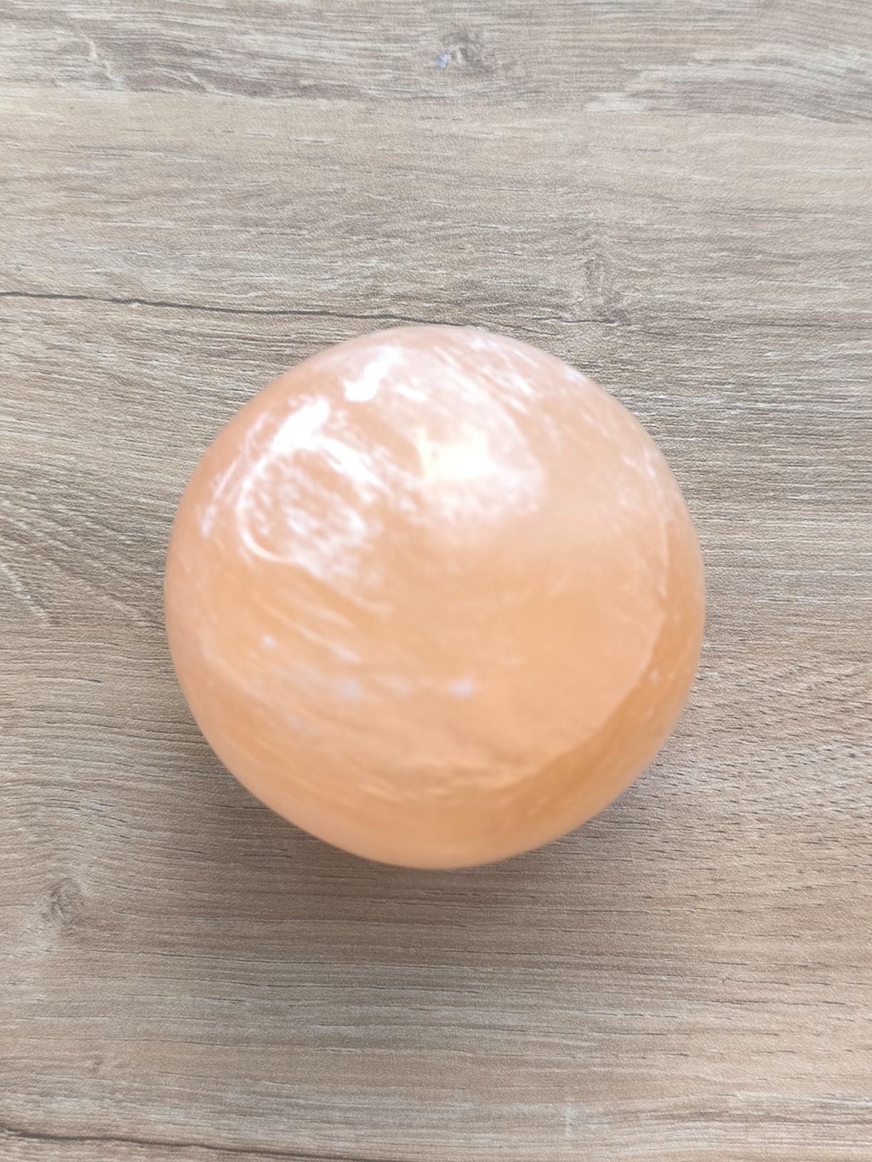 NKlaus Healing Crystals Selenit-Kugel 8cm Orange 580g