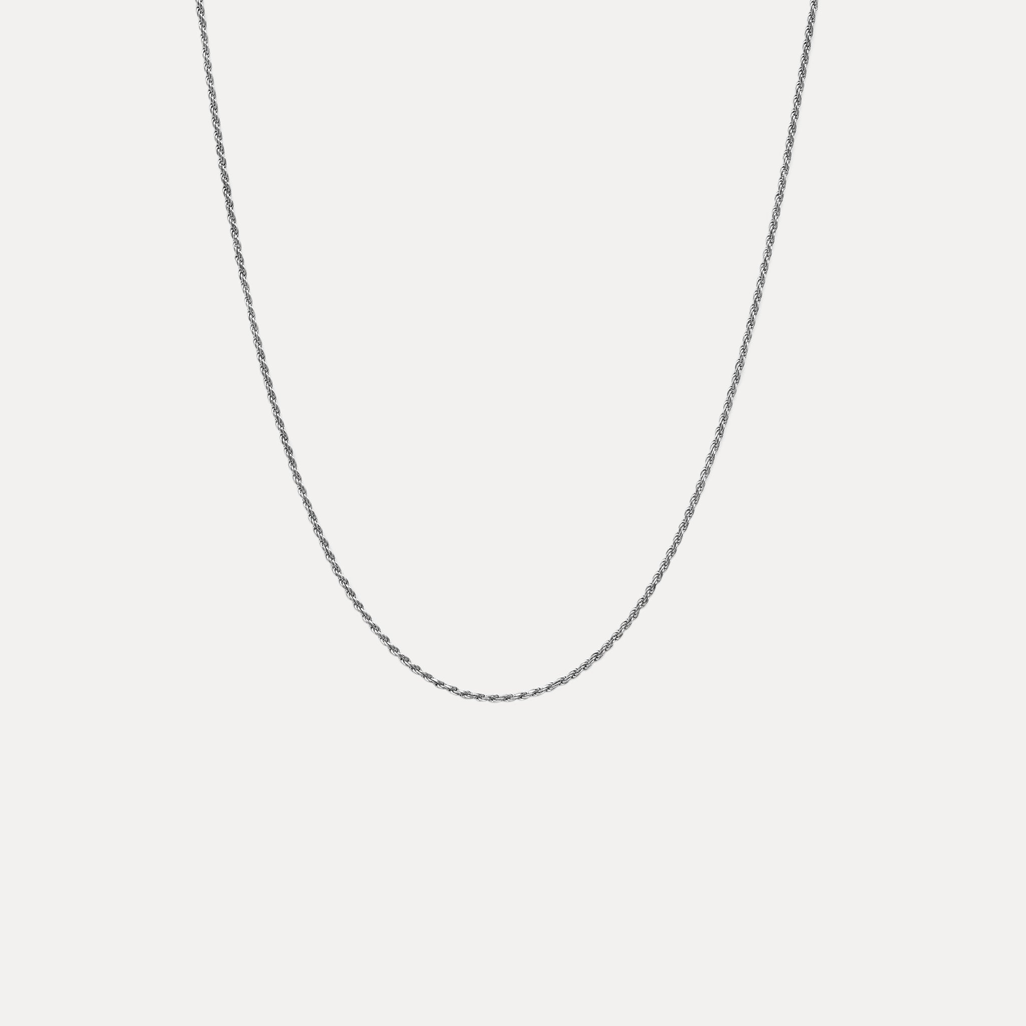Stilnest Thin Kordelkette Halskette 24k Gold Vermeil 45 cm