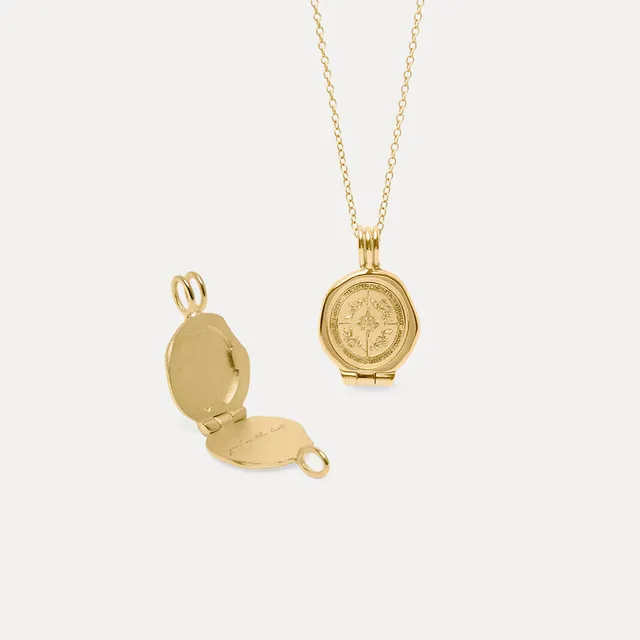 Stilnest Ad Astra Seal Medaillon Kette 585 Gold 45cm
