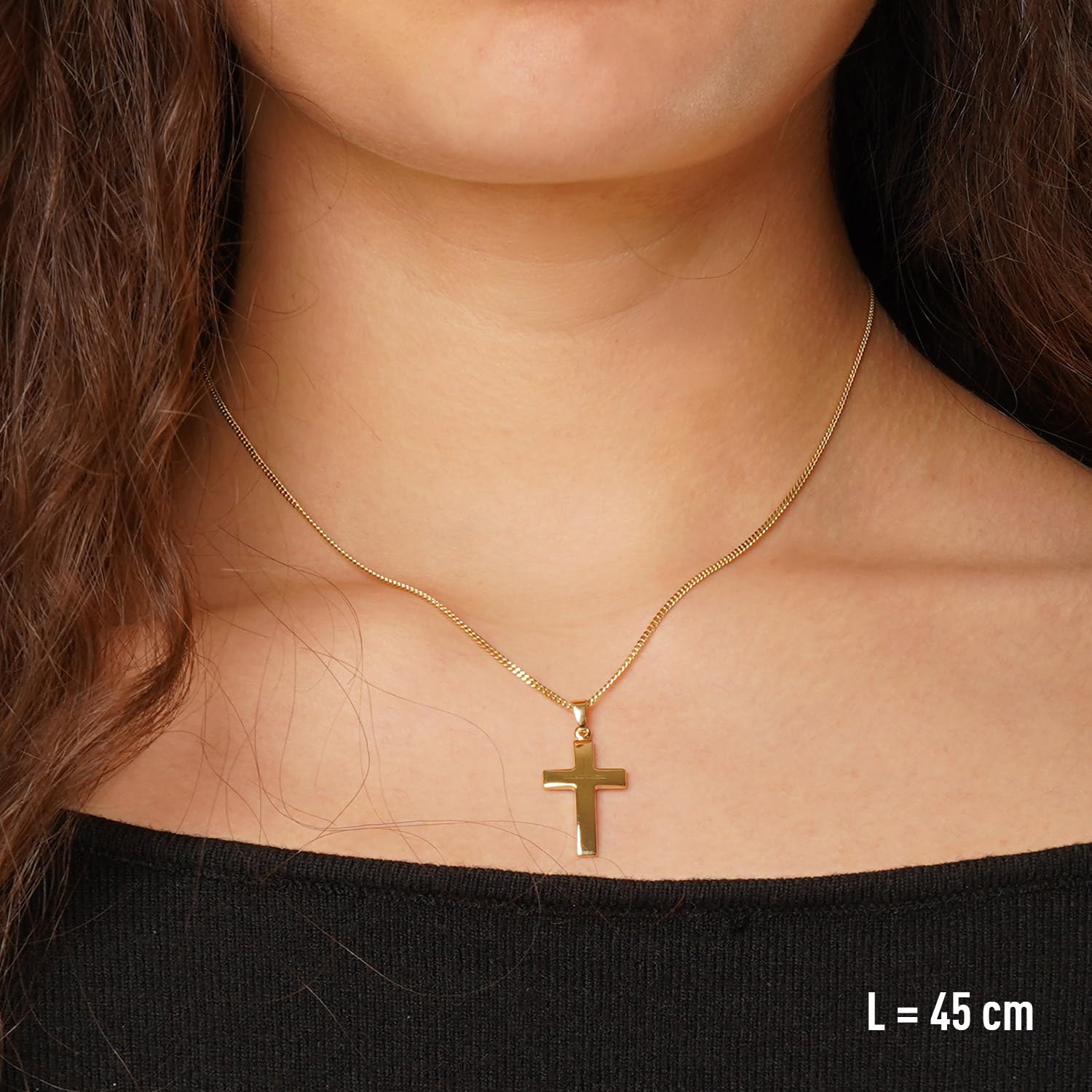 trendor Halsketten 21158 Kreuz Gold 333 mit Kette