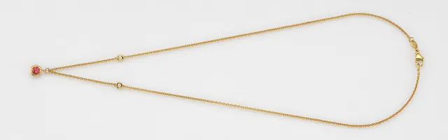 Eugen Rühle Ankerkette Brillant 0,04ct Halskette 585 Gelbgold