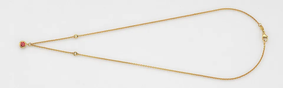 Eugen Rühle Ankerkette Brillant 0,04ct Halskette 585 Gelbgold