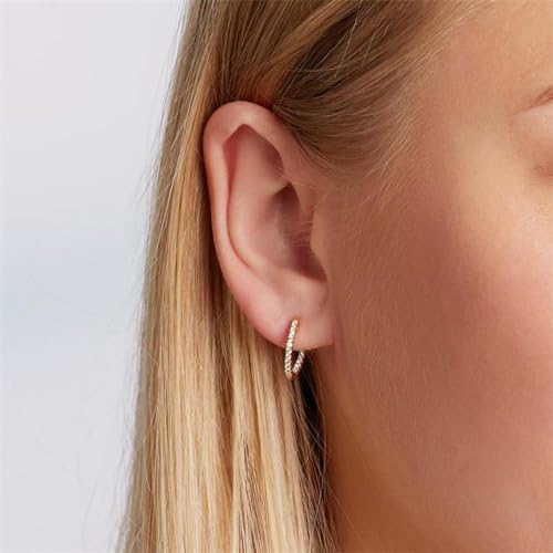 JEWLIX SE0601 Creolen Ohrstecker Silber vergoldet Damen