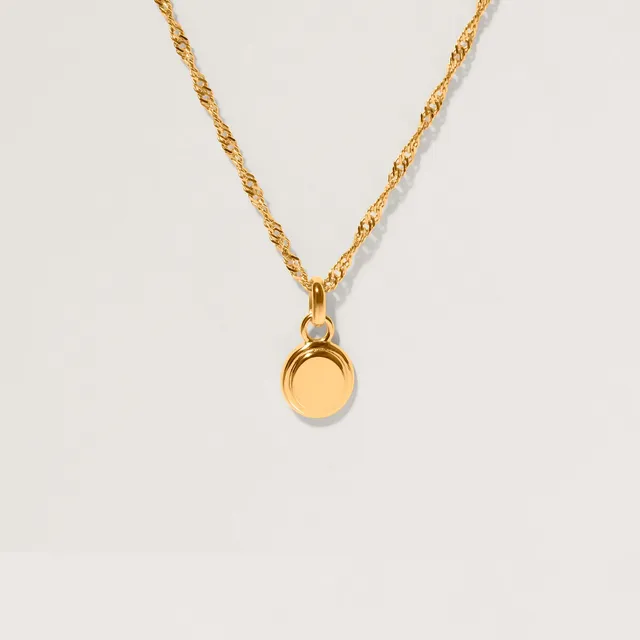 Stilnest Necklaces Emblem Kette Gold Vermeil 45cm gravierbar