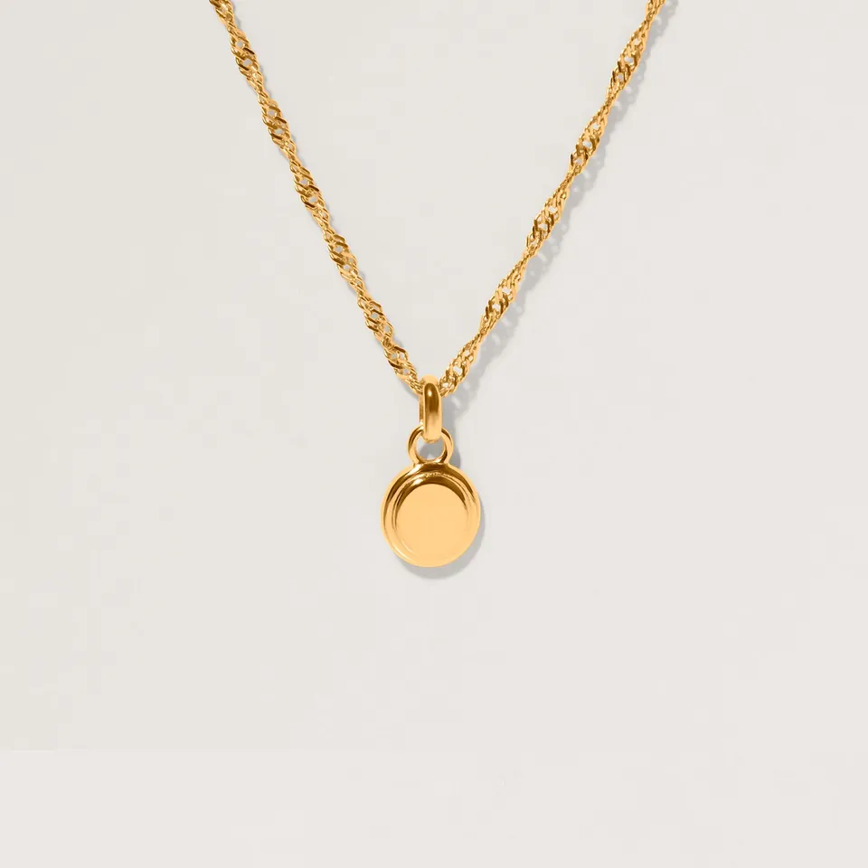 Stilnest Necklaces Emblem Kette Gold Vermeil 45cm gravierbar