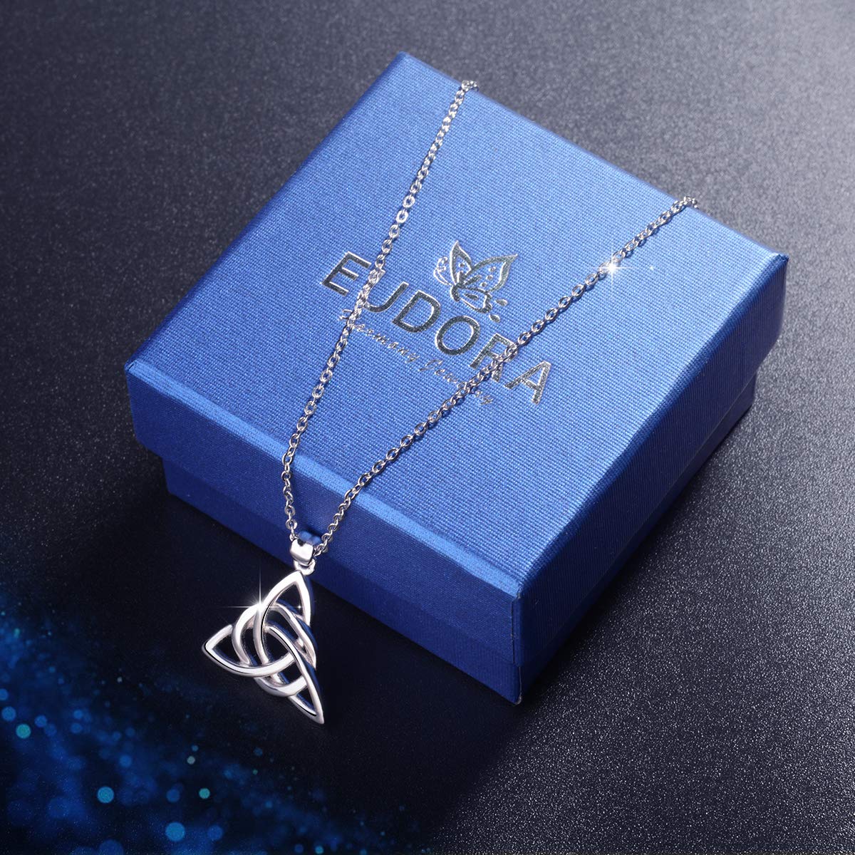 Eudora Harmony Bola Trinity Knoten Kette Silber 45,7cm