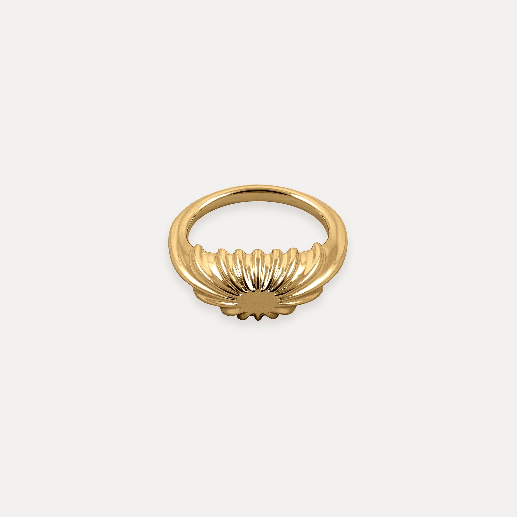 Stilnest Solar Bombé Ring 24k Gold Vermeil Gr 52