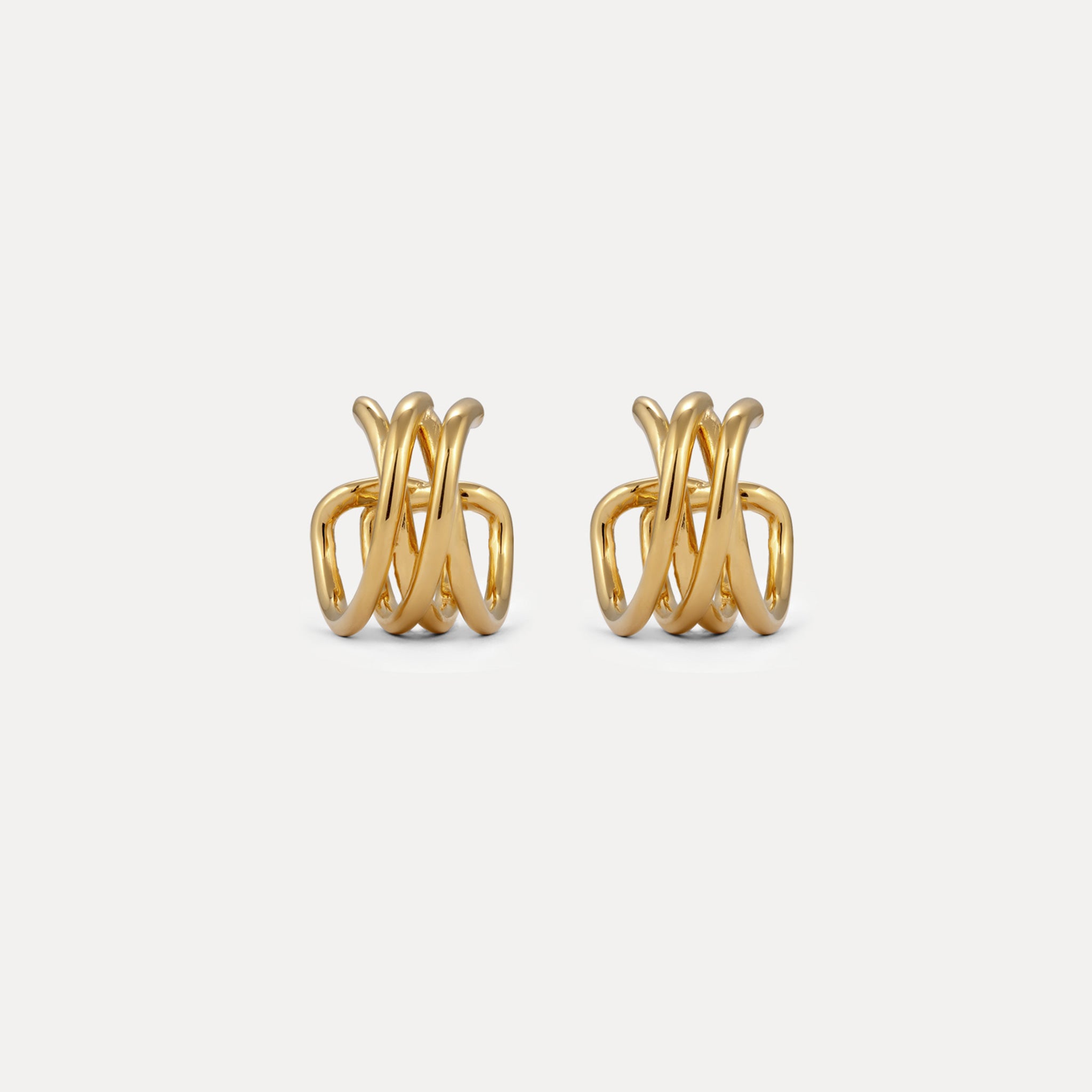 Stilnest Hypnotic Loop Creolen Gold Vermeil Spirale
