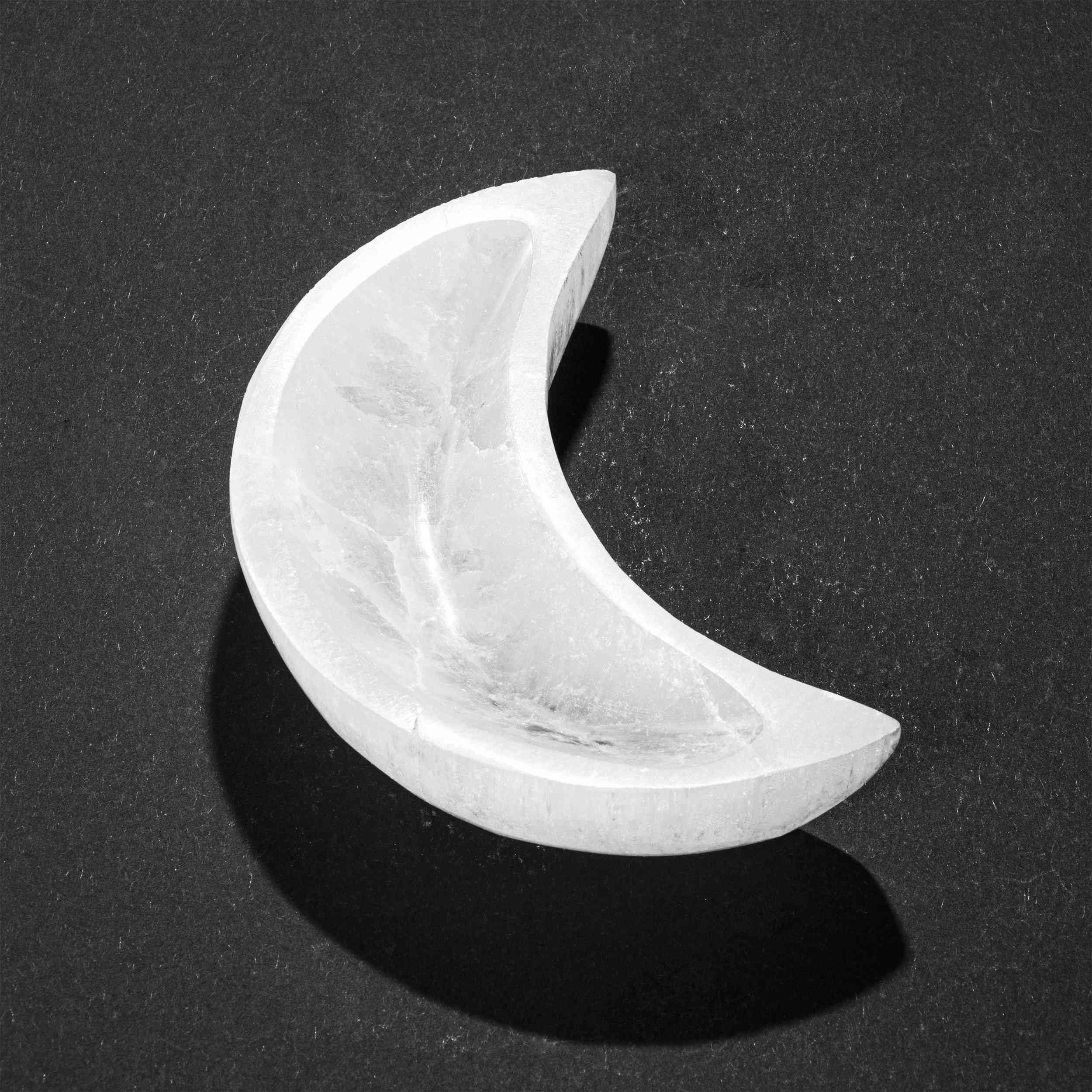 NKlaus Healing Crystals Selenit-Schale Halbmond 10,5 cm