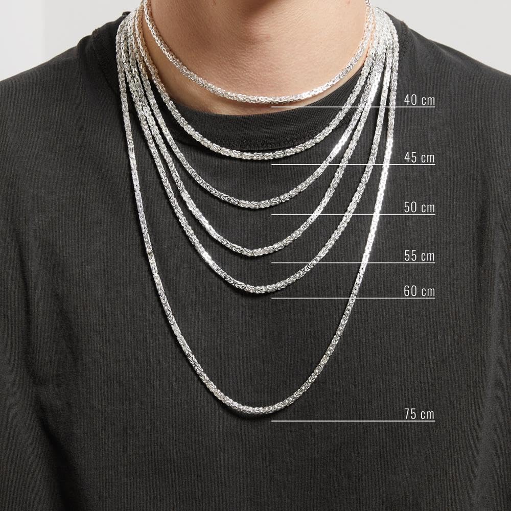 JEWLIX Königsketten Herren Silber 925 3,5 mm 45 cm Kette