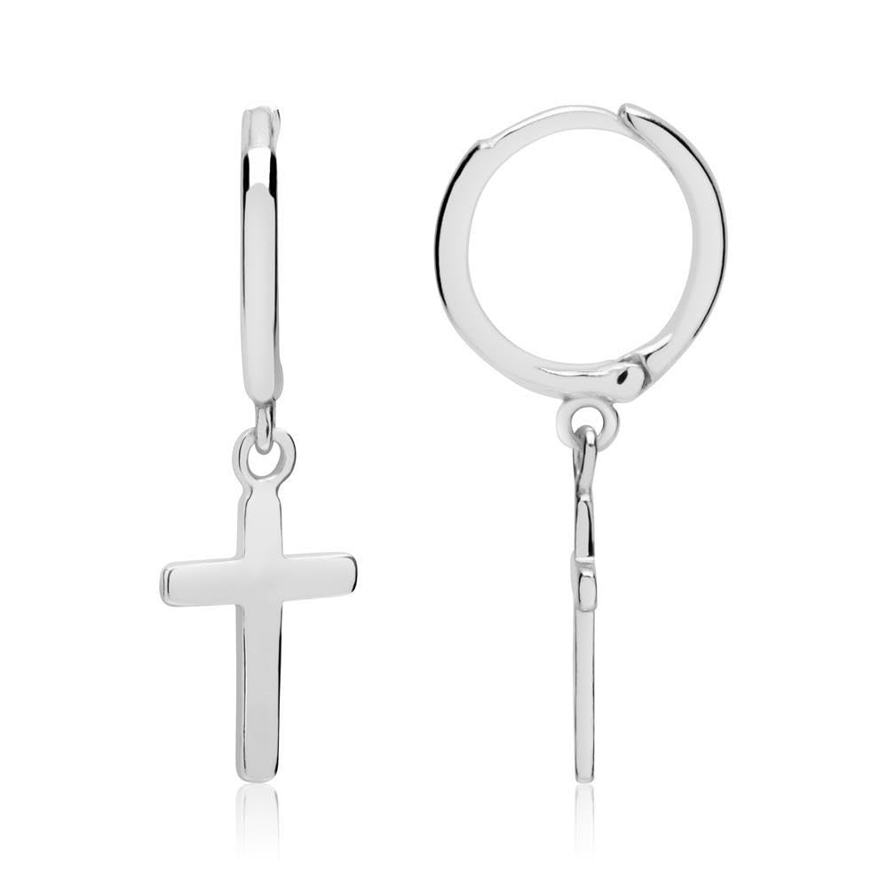 JEWLIX Ohrstecker Creolen Kreuze Sterlingsilber Ohrstecker Silber
