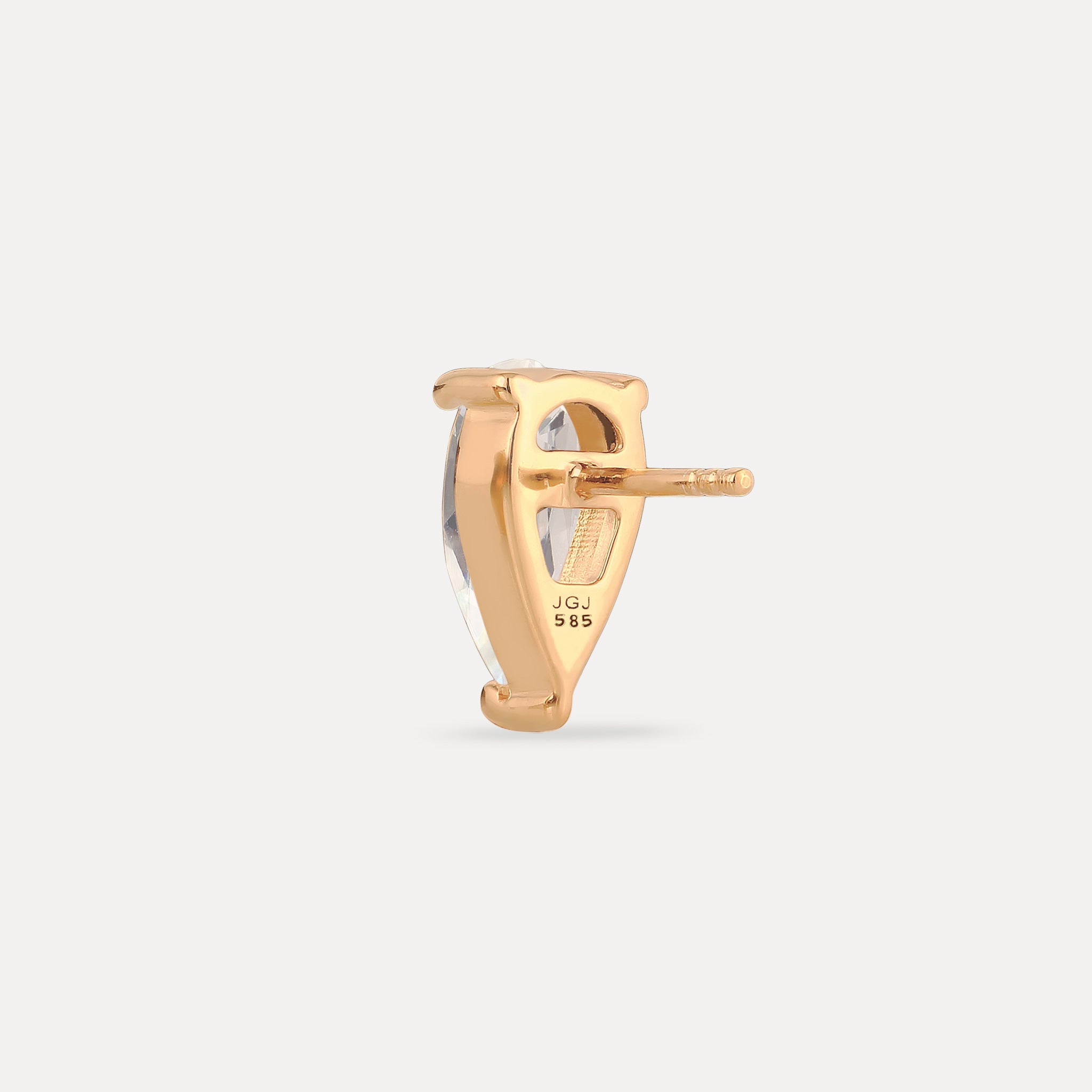 Stilnest Beryll Balance Drop Ohrstecker 585 Gold Single