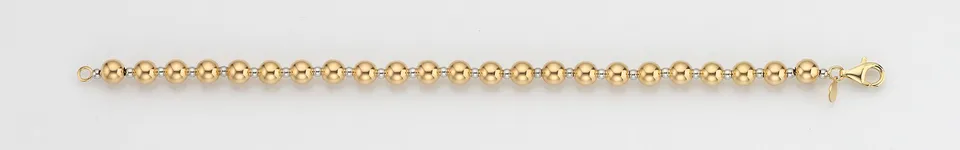 Eugen Rühle Kugelkette 6mm/2,5mm 750 Weißgold Halskette