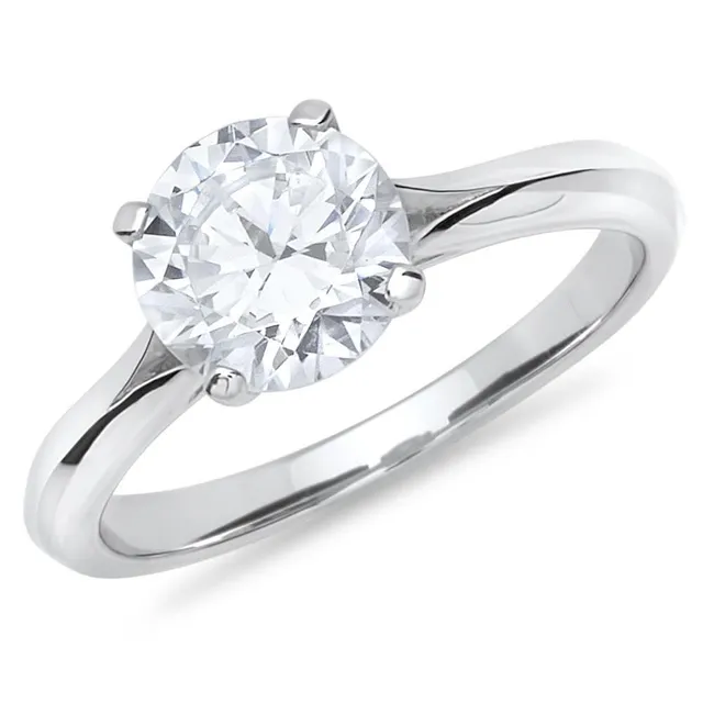 JEWLIX VR0047 Verlobungsring Silber Zirkonia 2,3mm 52mm