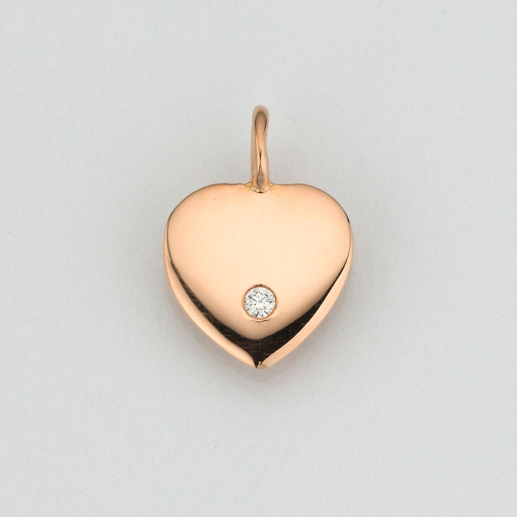Eugen Rühle Herzeinhänger 0,02ct 10,7mm Weißgold Anhänger