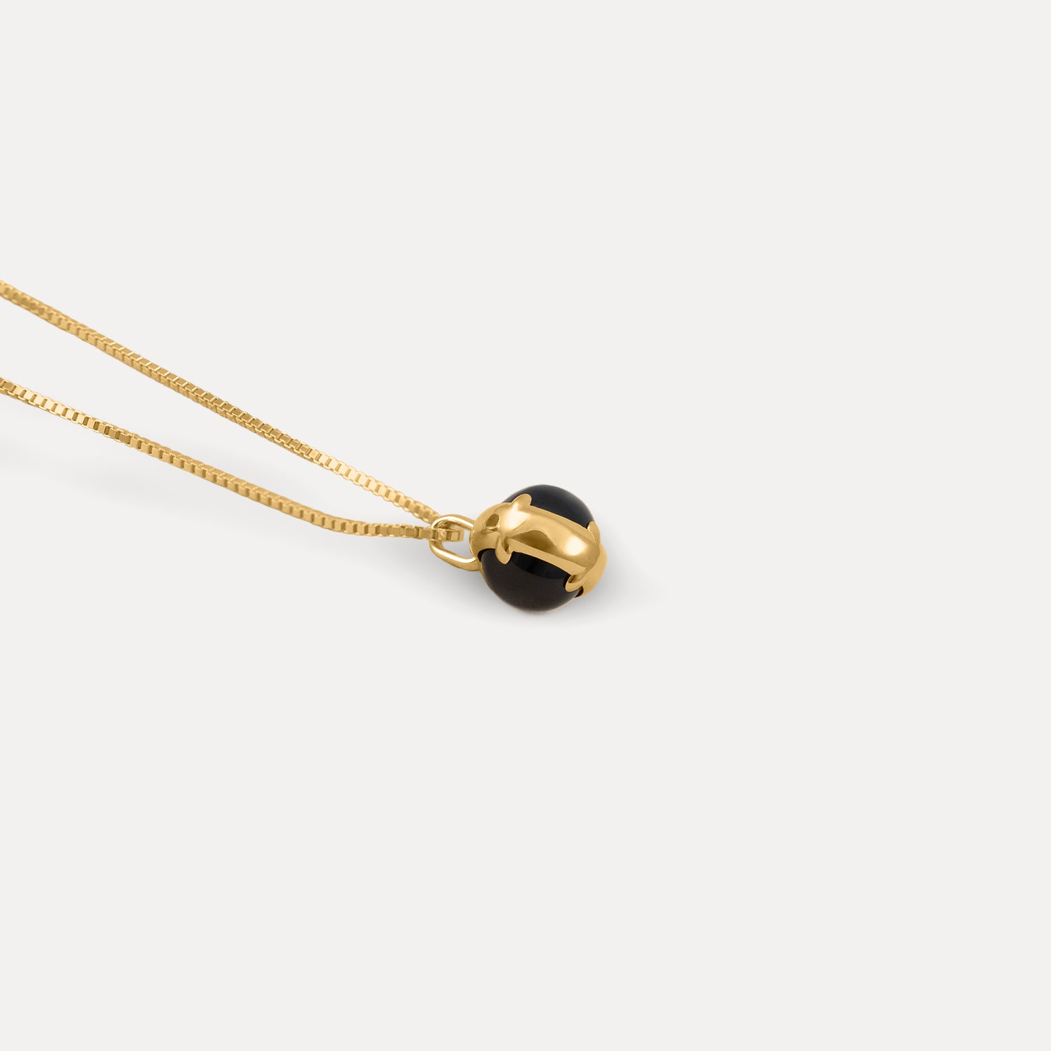 Stilnest Instants of Strength Kette Onyx 24k Gold Vermeil 45cm