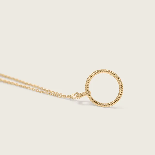 Stilnest Snake Tail Circle Kette 585 Gold 45cm