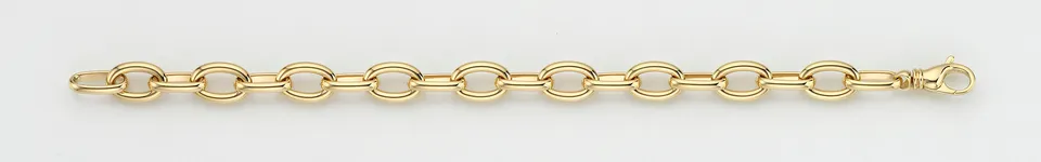 Eugen Rühle Fantasieketten Fantasiekette oval 9,2mm Halskette Gold