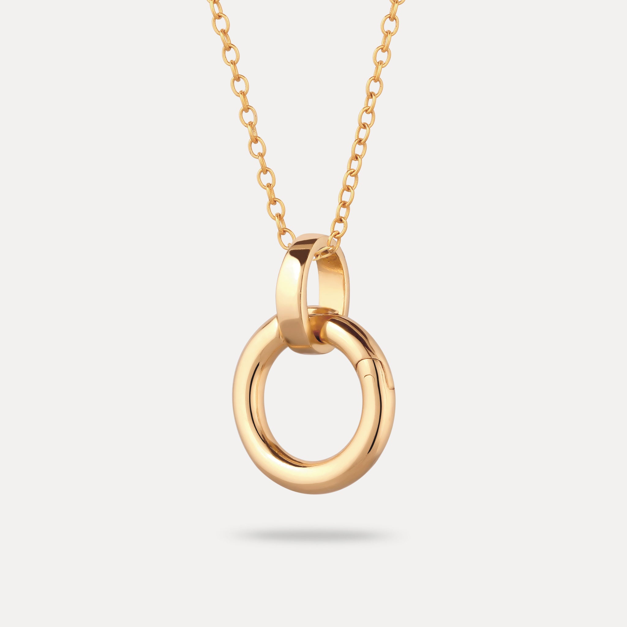 Stilnest Charm Anhänger 24k Gold Vermeil offen