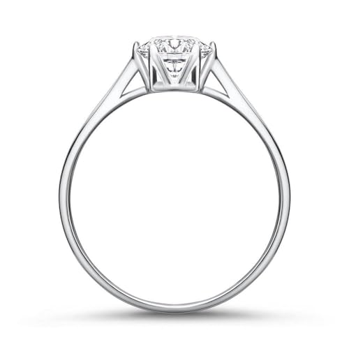 JEWLIX Verlobungsring 375 Weißgold Größe 60 Zirkonia