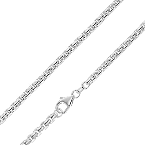 trendor 39415 Venezia-Kette 925 Silber Halskette Rund 3,7 mm