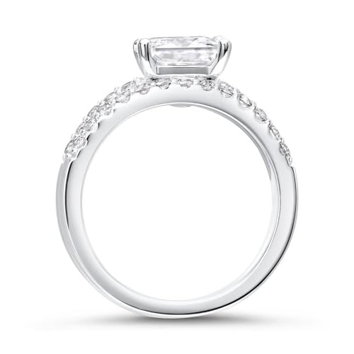 JEWLIX Verlobungsring 925 Silber Zirkonia quadratisch 60mm