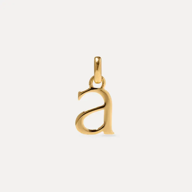 Stilnest Initial Anhänger 24k Gold Vermeil A