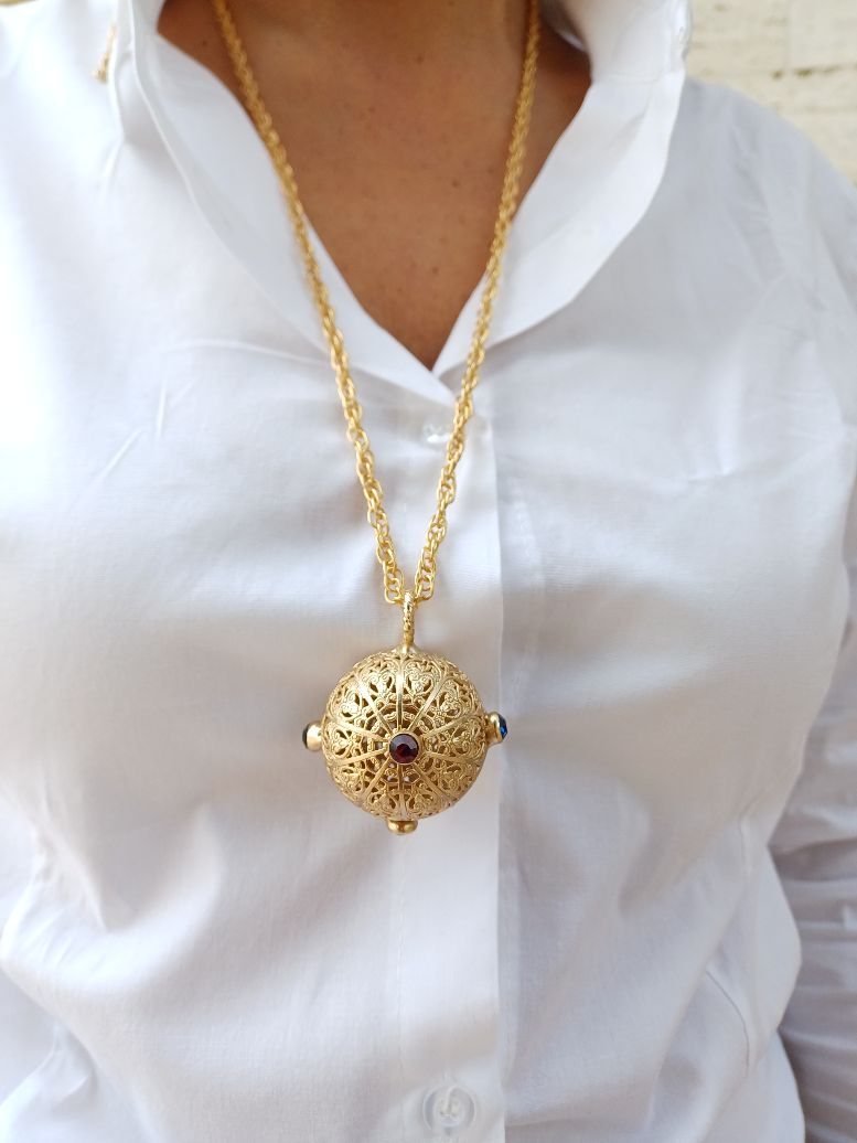 Alevá Bijoux Mina Anhänger Gold 4,5 cm