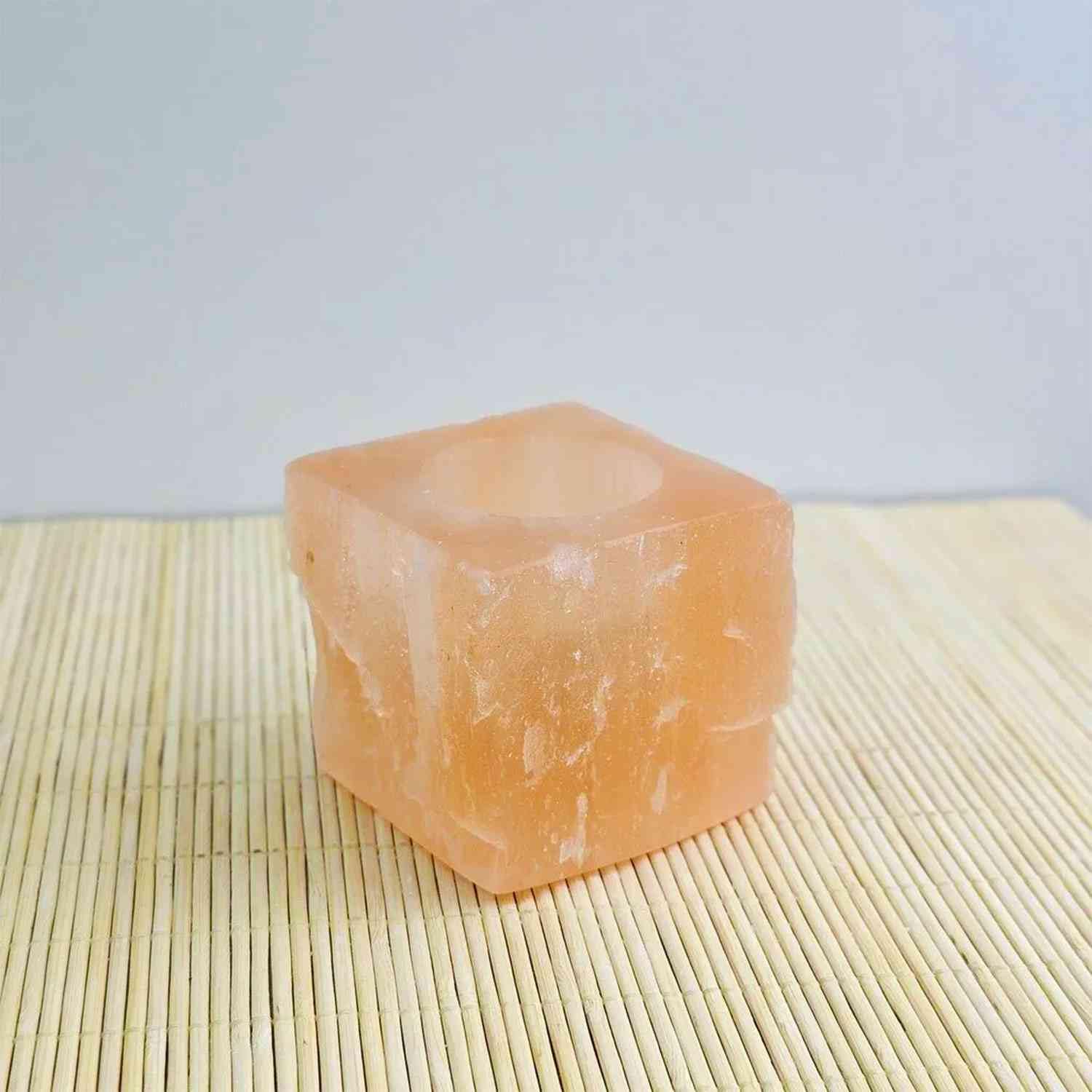 NKlaus Healing Crystals Selenit Teelichthalter 1 Stück 6 cm