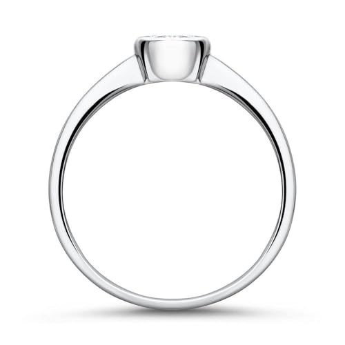 JEWLIX Solitärring Weißgold 375 Zirkonia Gr. 54