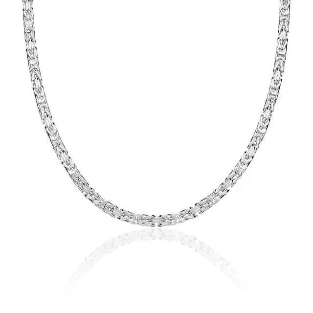 JEWLIX Königsketten Herren Silber 925 3,5 mm 45 cm Kette