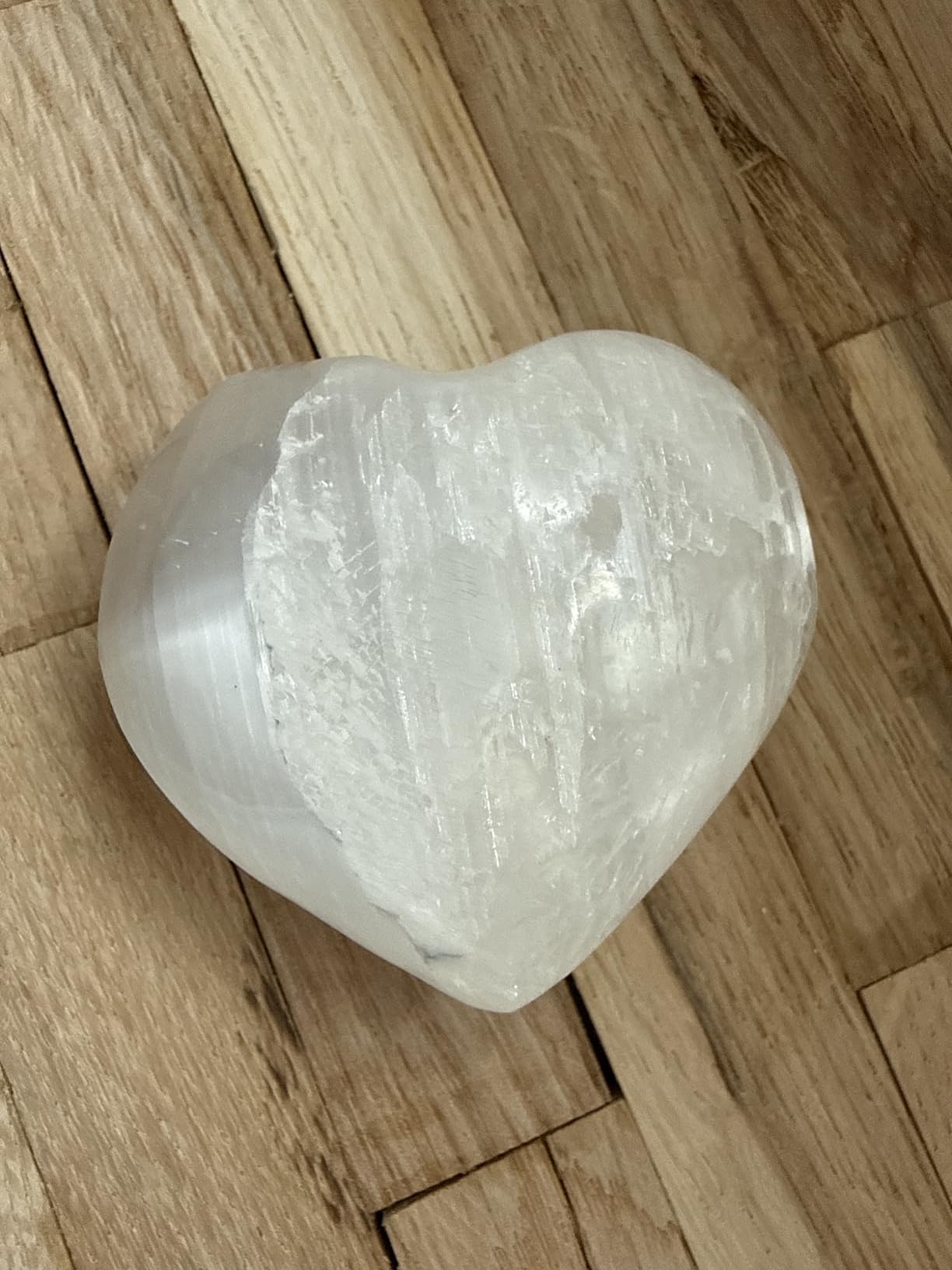 NKlaus HEALING CRYSTALS Selenit-Herz Heilstein 5,5 cm 1 Stück