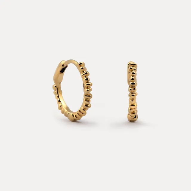 Stilnest Ore Creolen Gold Vermeil organisch