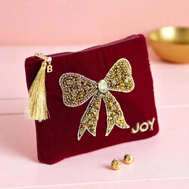 Joy by Corrine Smith Keepsake Charms Samt-Täschchen Initiale 15cm