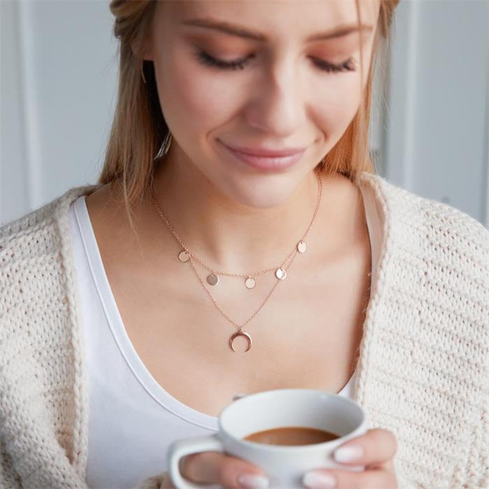 JEWLIX Ketten mit Anhänger Kette rosévergoldet 925er Silber Damen