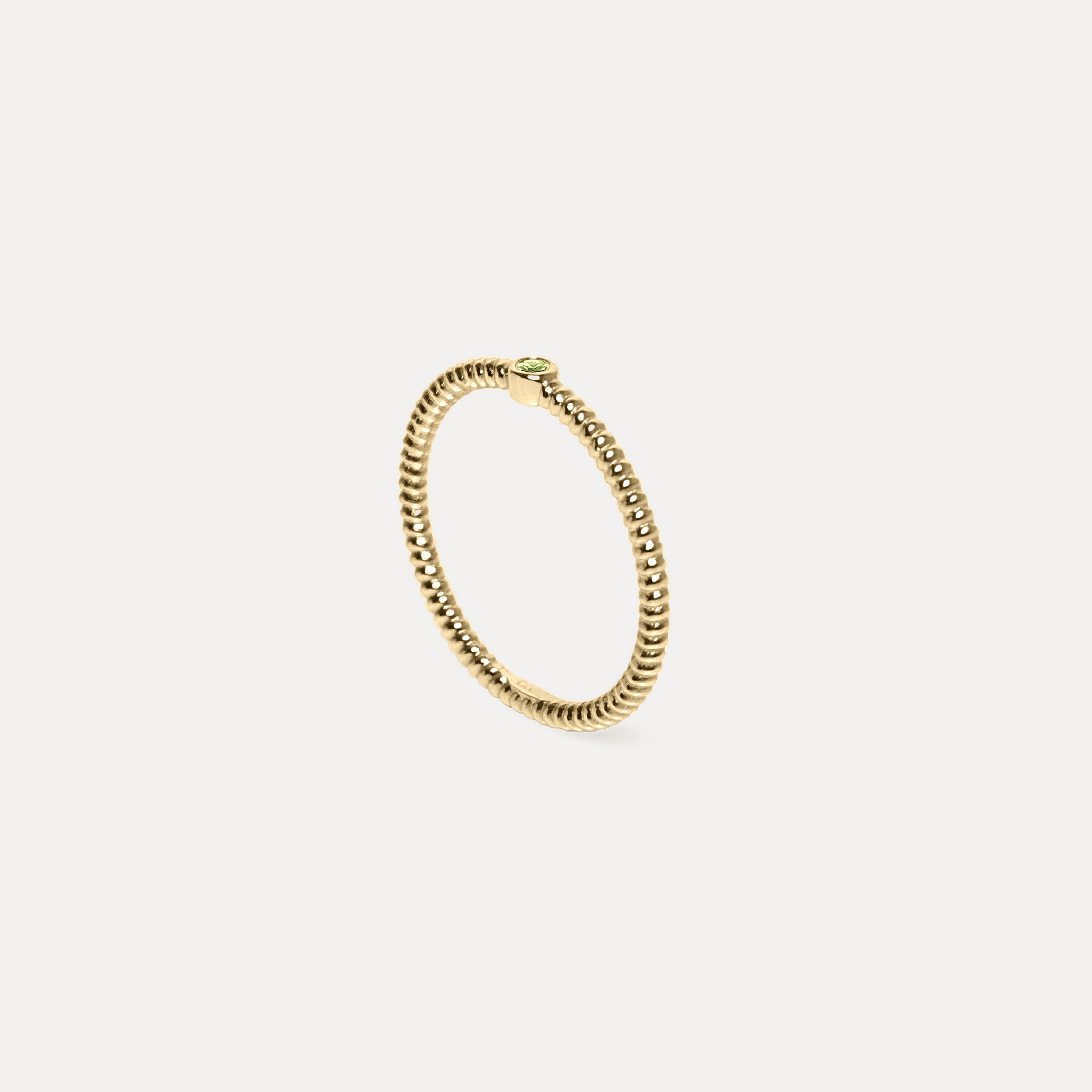 Stilnest Snake Tail Solitaire Ring 585 Gold Granat Gr.52