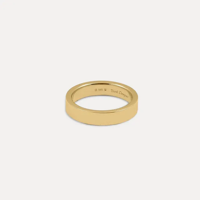 Stilnest Square Fair Band Ring Gold 14k Fairtrade Gr. 54